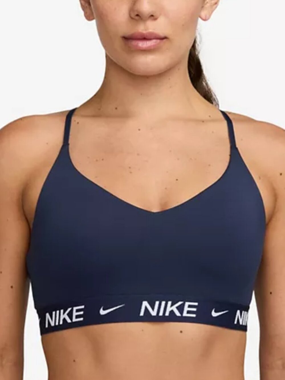 Nike Women's Indy Light Support Padded Adjustable Sports Bra Navy Small